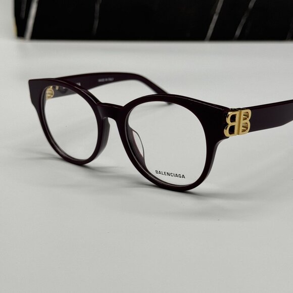 NEW BALENCIAGA BB0173O 003 VIOLET WOMEN EYEGLASSES BALENCIAGA - Picture 6 of 10
